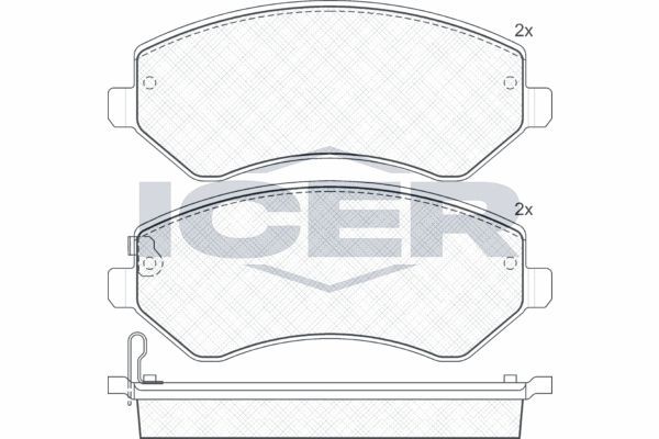 Original 181512 ICER Brake pad set DODGE