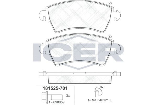ICER 181525-701 Brake pad set PEUGEOT experience and price