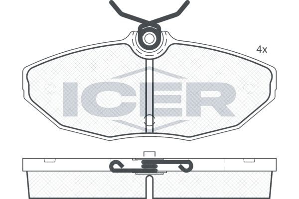 Original 181546 ICER Brake pads JAGUAR