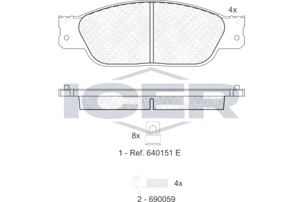 Great value for money - ICER Brake pad set 181561
