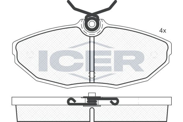 181562 ICER Brake pad set JAGUAR Axle Vers.: Rear