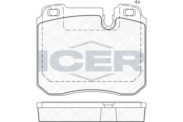BMW 5 Series Disk pads 7251726 ICER 181625 online buy