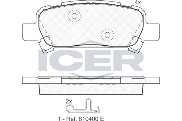 Great value for money - ICER Brake pad set 181736
