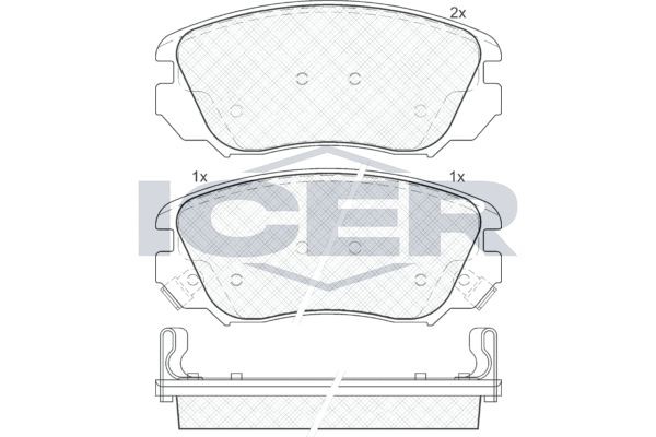 Original 181914 ICER Brake pad kit OPEL