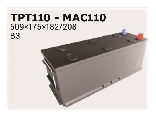 IPSA TPT110 Battery 12V 110Ah 760A B3 Lead-acid battery