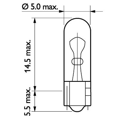 PHILIPS Instrument panel bulb 13516CP
