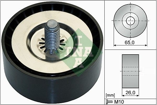 Great value for money - INA Deflection / Guide Pulley, v-ribbed belt 532 0736 10