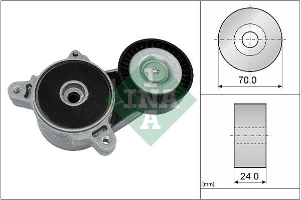 INA 70 mm x 24 mm Width: 24mm Tensioner Lever, v-ribbed belt 534 0361 10 buy