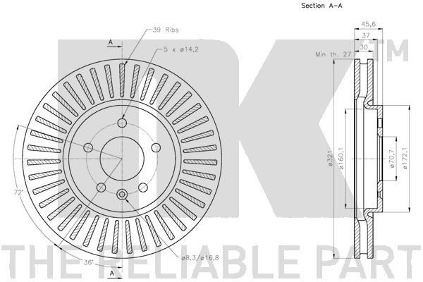 313675 Brake disc NK 313675 review and test