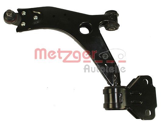 METZGER 58076501 Suspension arm with ball joint, with rubber mount, Front Axle Left, Control Arm