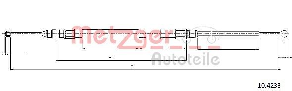 Original METZGER Hand brake cable 10.4233 for BMW 1 Series