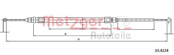 METZGER 10.4234 BMW 1 Series 2021 Brake cable