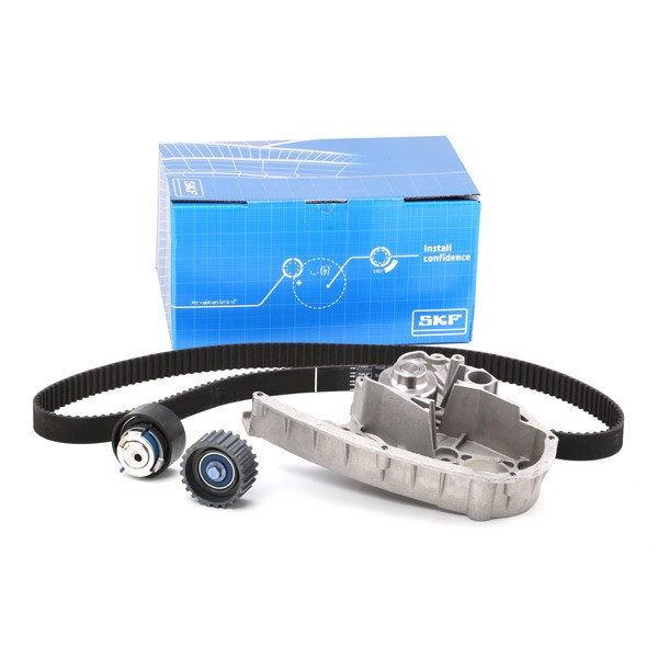 SKF Pompe à Eau + Kit De Distribution FIAT,IVECO VKMC 02390 504010846,504183759,5802473355 Pompe à eau + kit de courroie de distribution 71771581