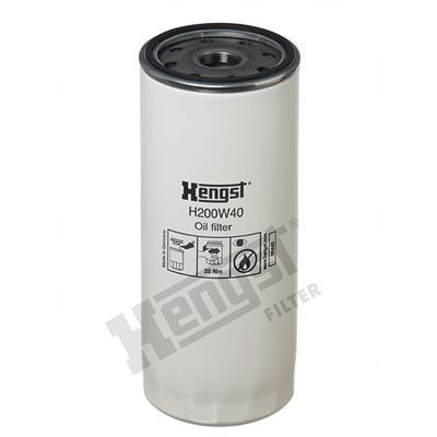 HENGST FILTER H200W40 Oil filter 1 1/8-16 U, Spin-on Filter