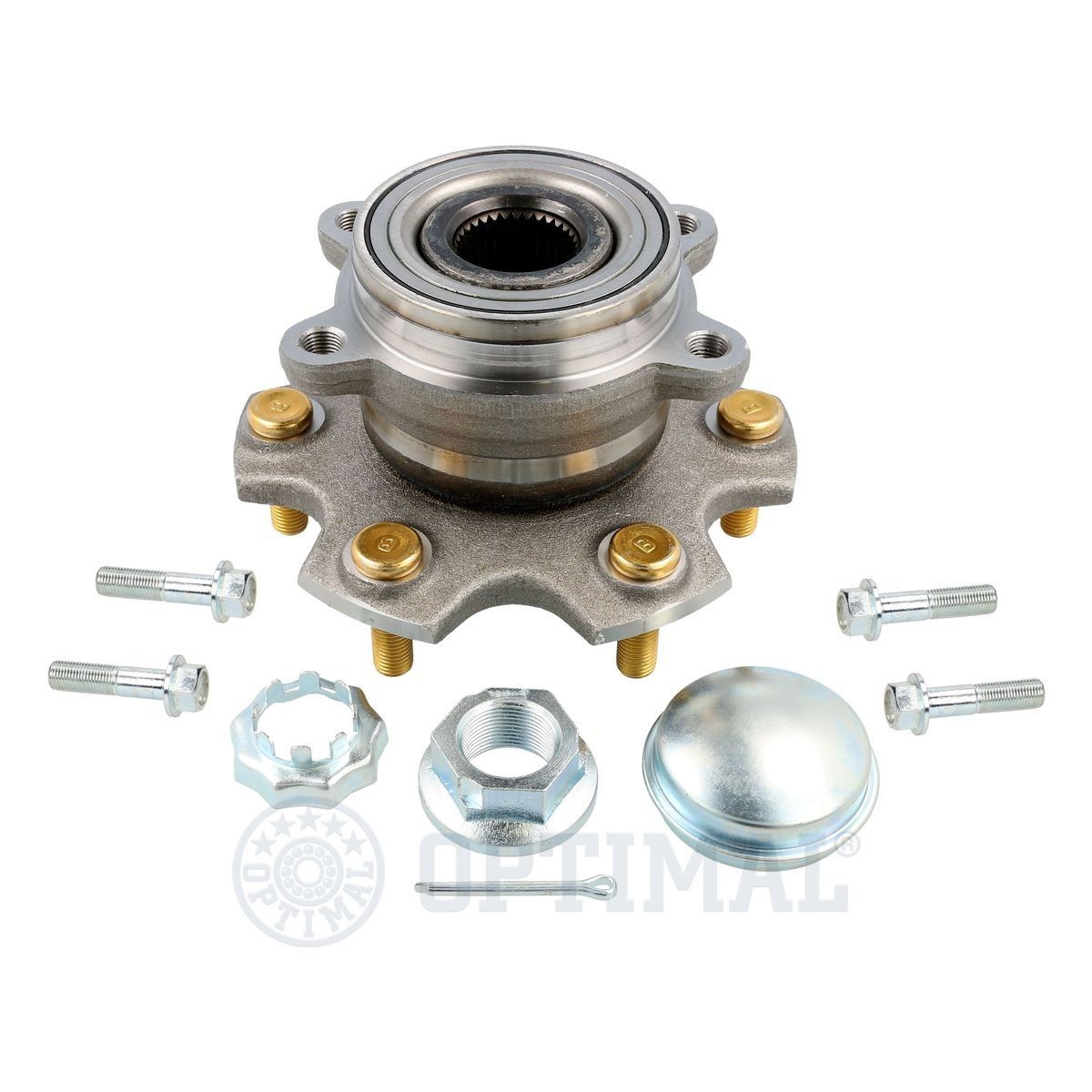 OPTIMAL 952755L Wheel bearing kit with accessories, with wheel hub, with fastening material