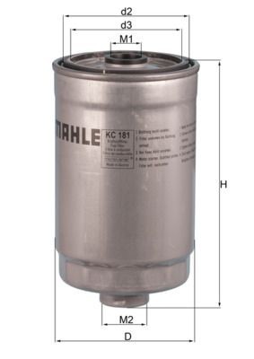 76693121 MAHLE ORIGINAL KC181 Fuel filter 60816778