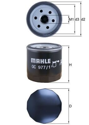 MAHLE ORIGINAL Engine oil filter 70581856 buy online