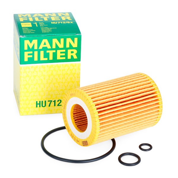 MANN-FILTER HU712/9x Engine oil filter with seal, Filter Insert