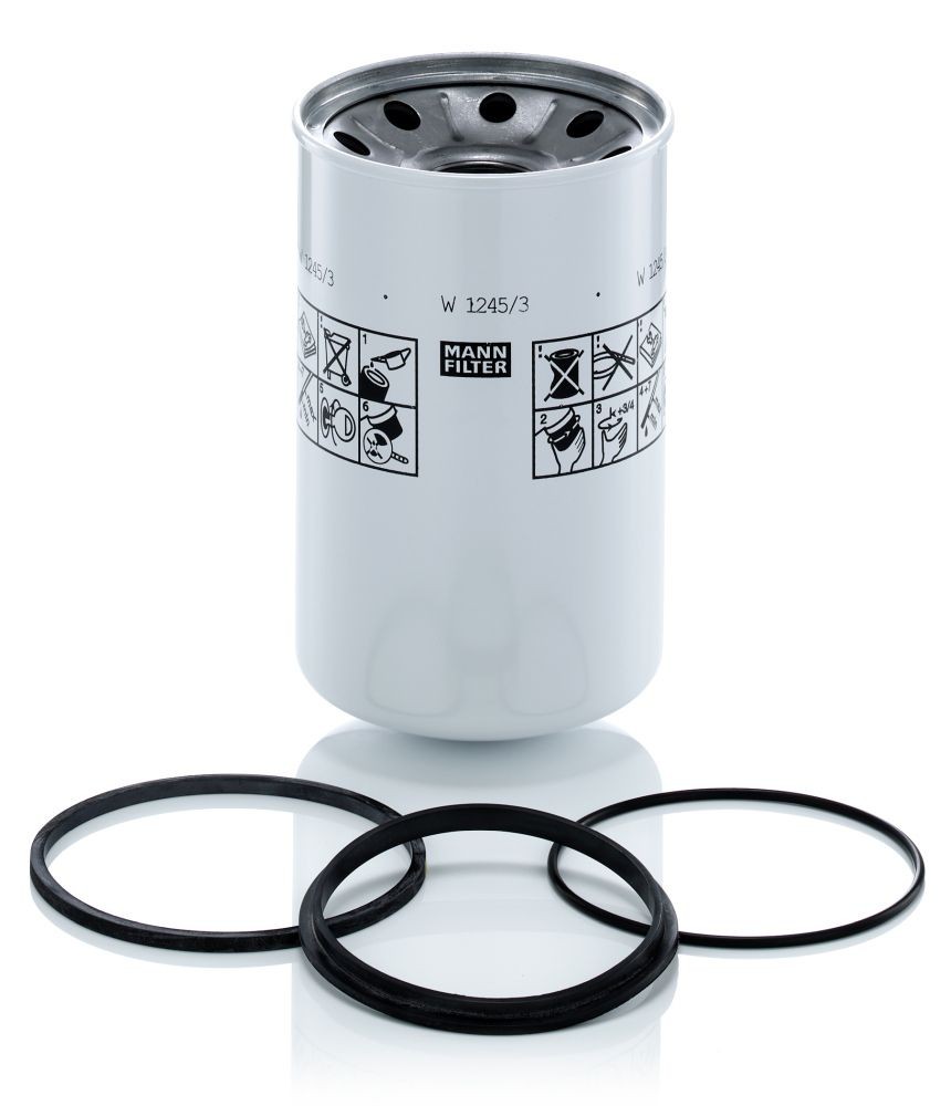 MANN-FILTER 124, 128 mm Filter, Arbeitshydraulik W 1245/3 x kaufen