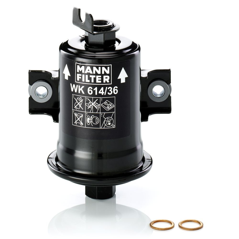 MANN-FILTER WK 614/36 x Fuel filter In-Line Filter, with seal