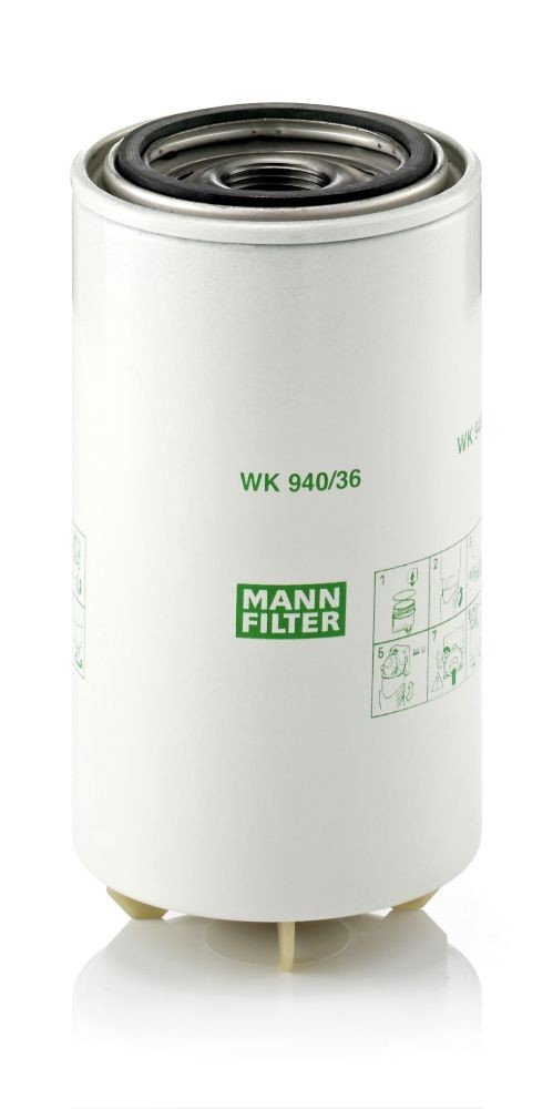 MANN-FILTER with seal Height: 174mm Inline fuel filter WK 940/36 x buy