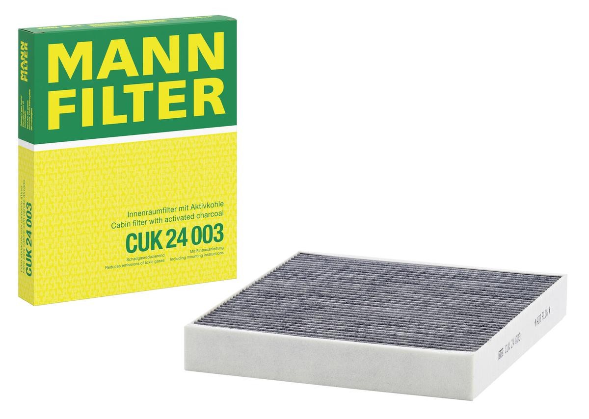 MANN-FILTER Activated Carbon Filter, 240 mm x 204 mm x 31 mm Width: 204mm, Height: 31mm, Length: 240mm Cabin filter CUK 24 003 buy
