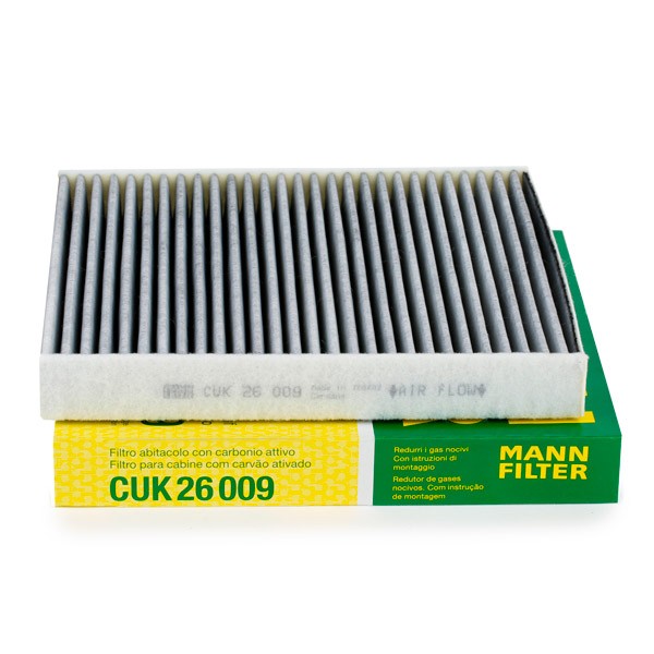 CUK 26 009 MANN-FILTER Pollen filter Activated Carbon Filter, 254 mm x 235  mm x 32 mm ▷ AUTODOC price and review