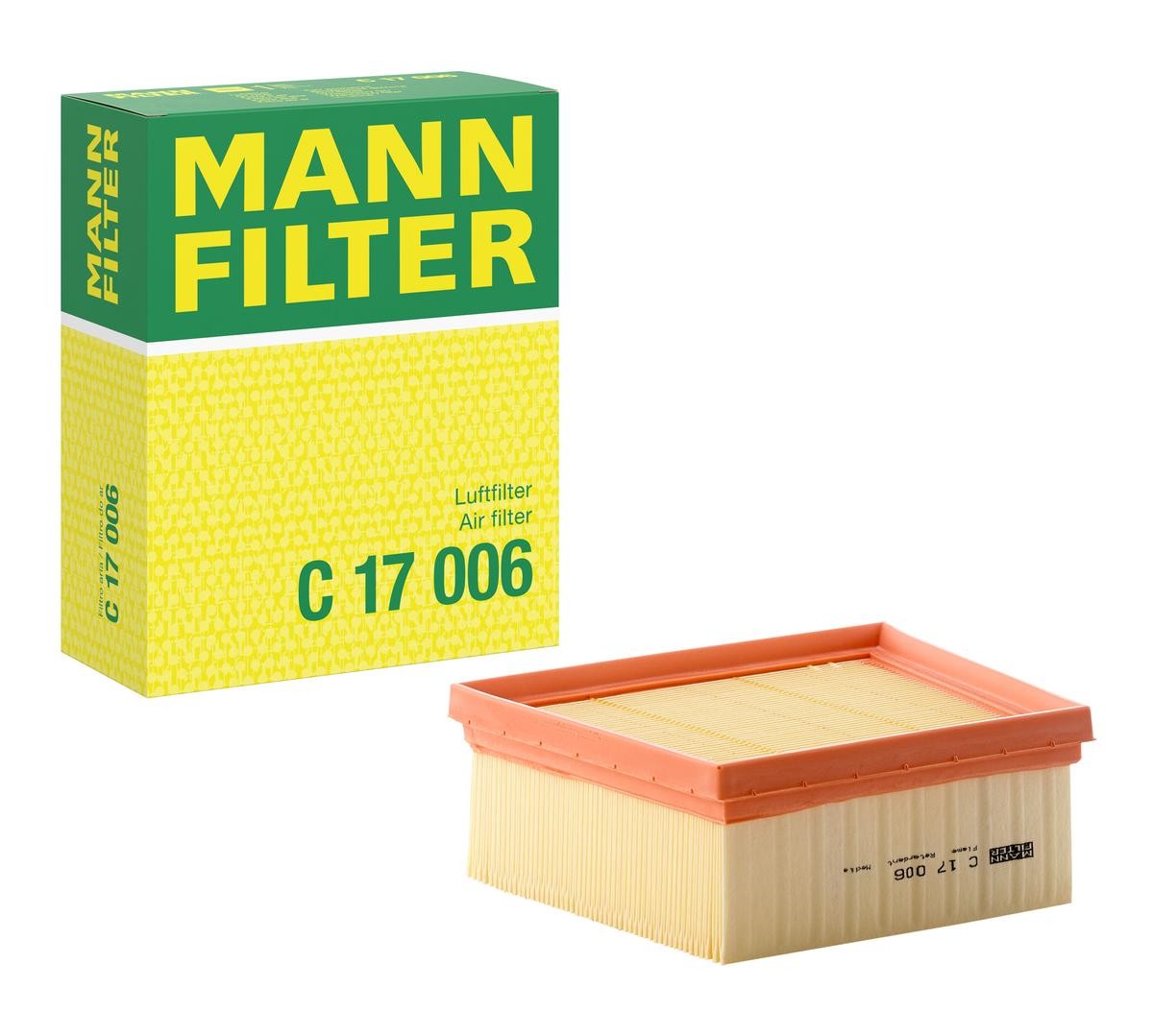 MANN-FILTER 70mm, 198mm, 161mm, Filter Insert Length: 161mm, Width: 198mm, Height: 70mm Engine air filter C 17 006 buy
