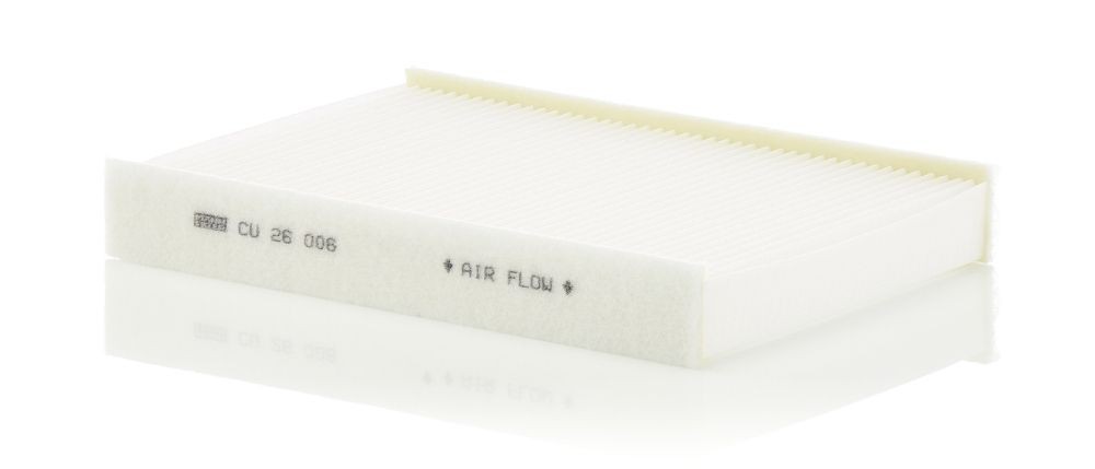 MANN-FILTER CU26006 Air conditioner filter Particulate Filter, 254 mm x 182 mm x 35 mm