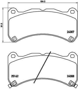 BREMBO P 83 146 Brake pad set with acoustic wear warning, without accessories