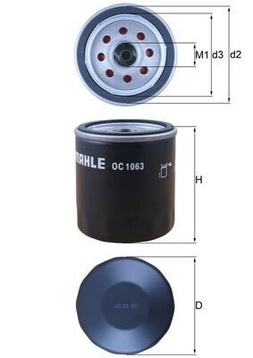 MAHLE ORIGINAL Engine oil filter 70582038 buy online