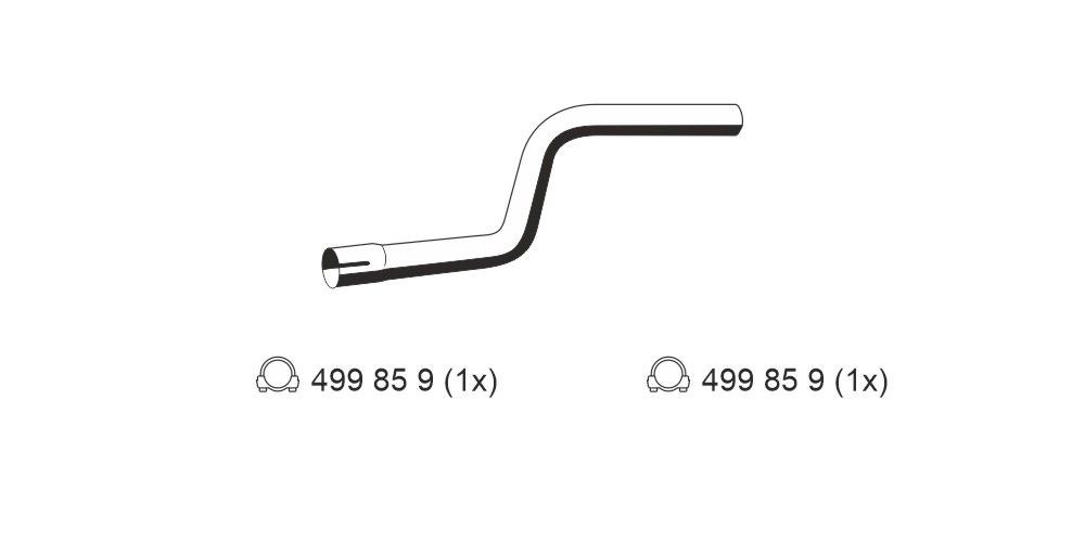 Ford MONDEO Exhaust Pipe ERNST 344531 cheap