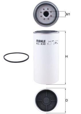 MAHLE ORIGINAL KC 430D Fuel filter Spin-on Filter