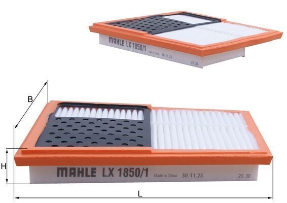 MAHLE ORIGINAL LX 1850/1 Engine filter 33, 35,8mm, 208, 210mm, 247, 250,0mm, Filter Insert