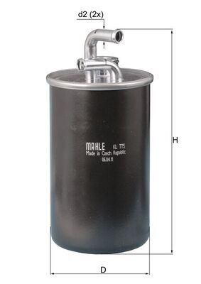Great value for money - MAHLE ORIGINAL Fuel filter KL 775