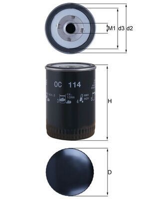 MAHLE ORIGINAL LXS 221 Secondary Air Filter 85,0, 83 mm