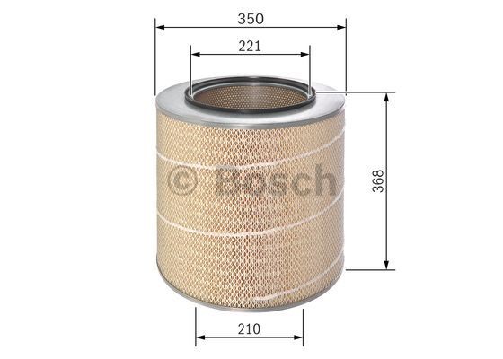 BOSCH F 026 400 280 Engine filter 368mm, 350mm, Filter Insert