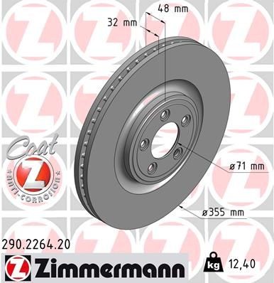 ZIMMERMANN 290.2264.20 Bremsscheibe günstig in Online Shop
