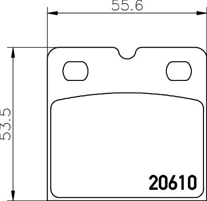 HELLA 8DB 355 005-301 FORD Handbrake pads in original quality