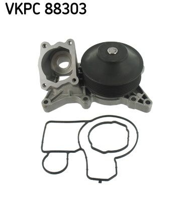 SKF VKPC 88303 Water pump with gaskets/seals, Plastic, for v-ribbed belt use