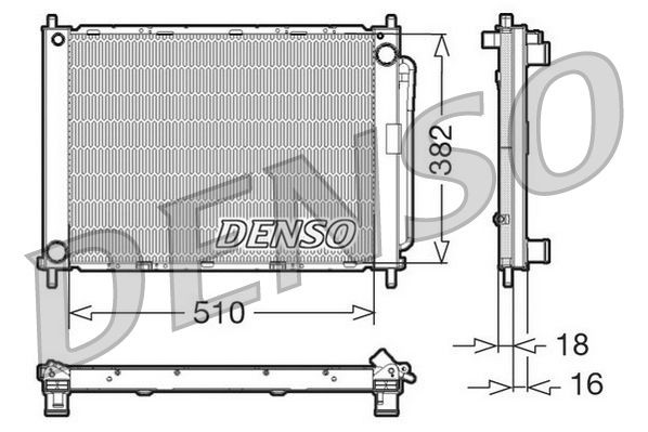 Chłodnica układ chłodzenia silnika DENSO DRM23100