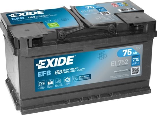 EL752 Stop start battery EXIDE 575 500 073 review and test