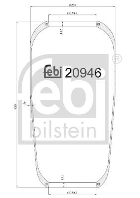 FEBI BILSTEIN Boot, air suspension 20946 Mercedes-Benz SPRINTER 2003