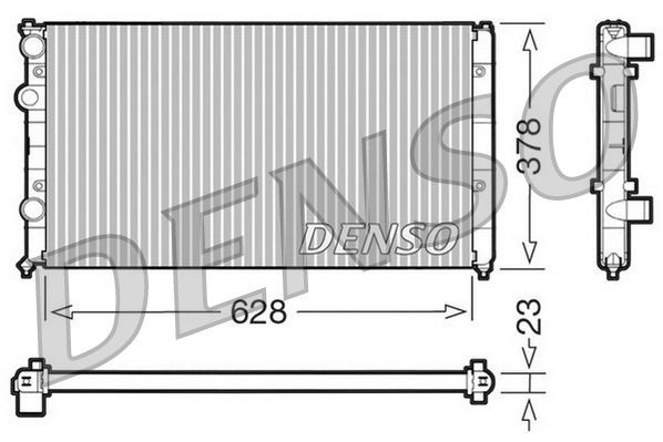 DENSO Aluminium, 628 x 378 x 23 mm Radiator DRM32035 buy