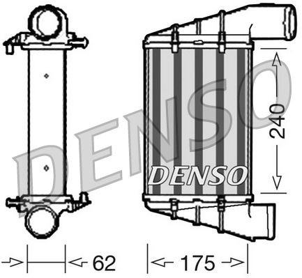 DENSO Aluminium, Core Dimensions: 240x175x62 Intercooler, charger DIT02001 buy