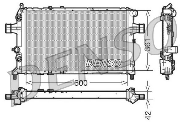 Original DRM20016 DENSO Engine radiator OPEL