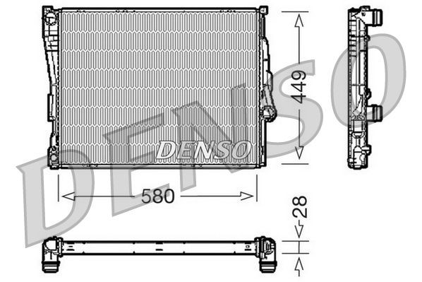 DENSO DRM05069 Engine radiator 1611 573