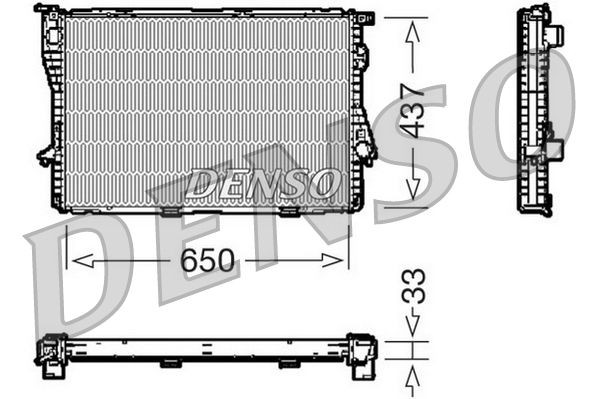 DENSO DRM05067 Engine radiator 2.246.012