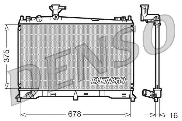 DENSO DRM44010 Engine radiator LF17-15-200
