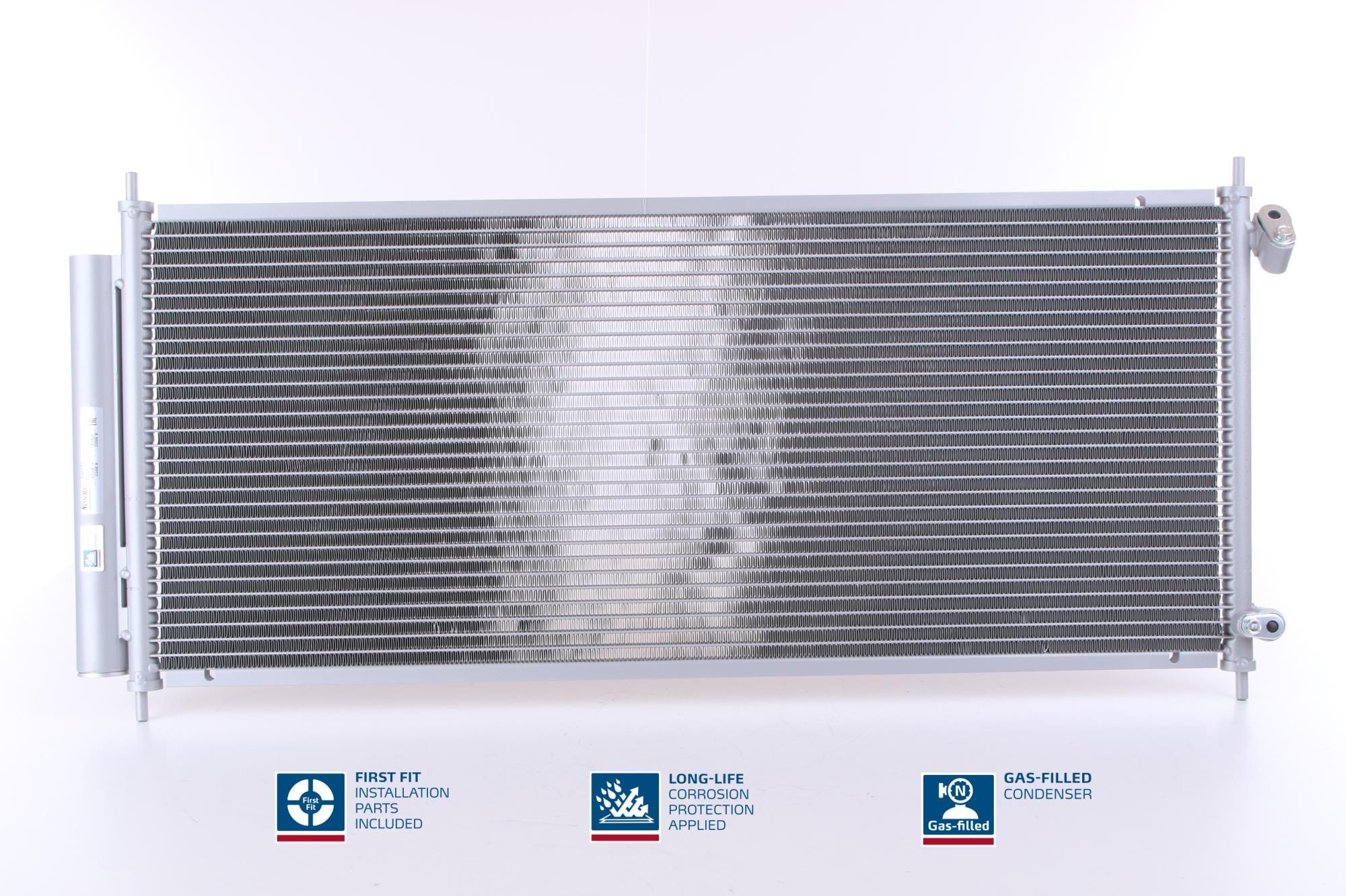 NISSENS 940051 Air conditioning condenser with dryer, Aluminium, 754mm, R 134a, R 1234yf